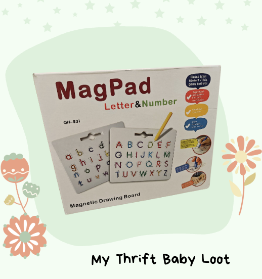 Like New MagPad Magnetic Alphabets Board